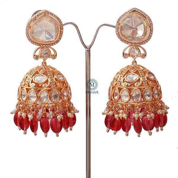 Rupali Ruby Polki Designer Necklace Set