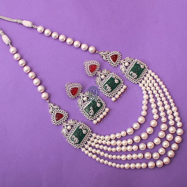 Ritamba Pearl Layered Necklace Set