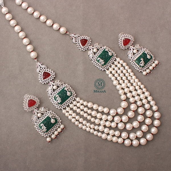 Ritamba Pearl Layered Necklace Set