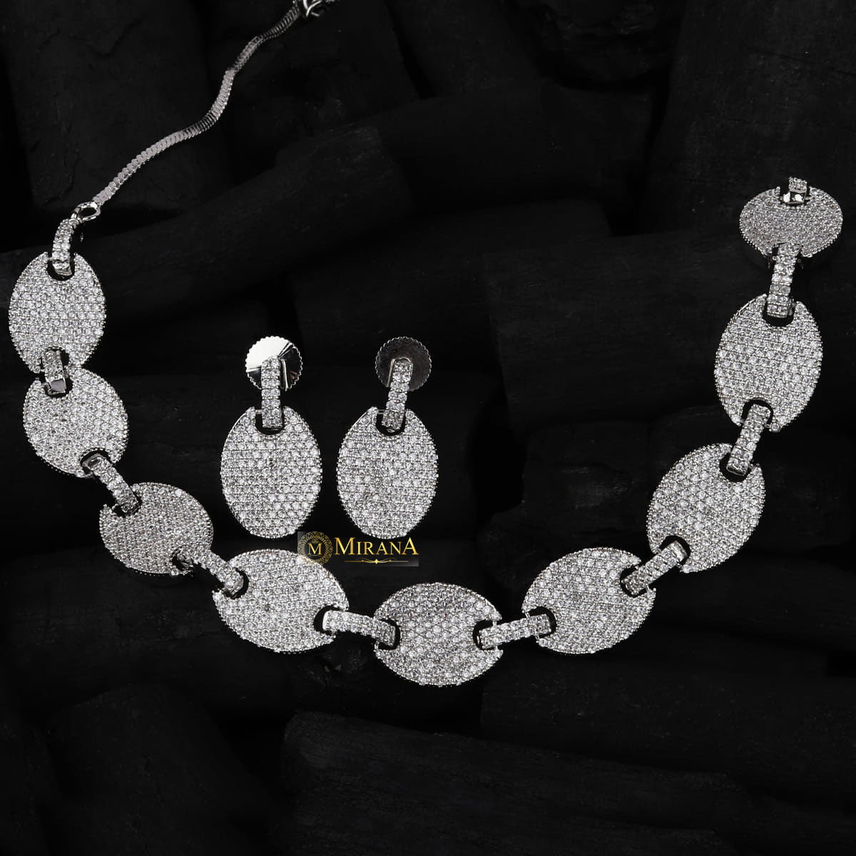 CZ Oval Series Necklace Set