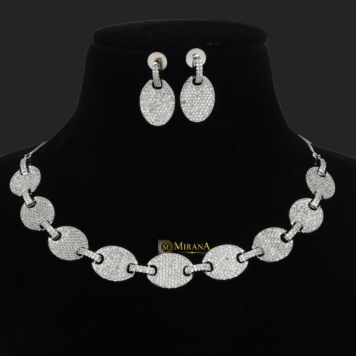 CZ Oval Series Necklace Set