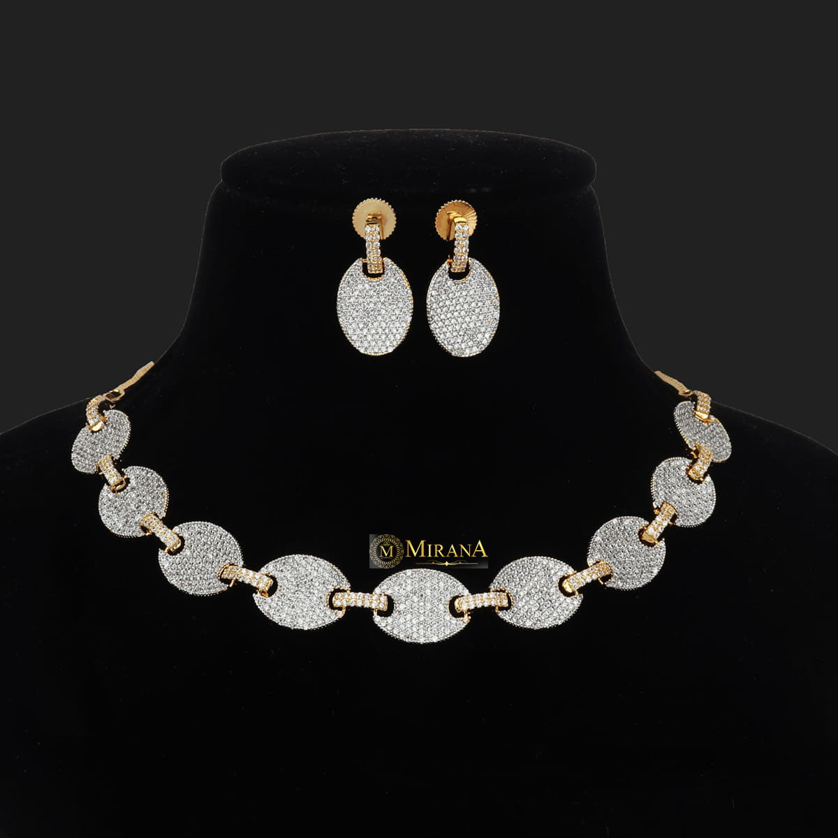 CZ Oval Series Necklace Set