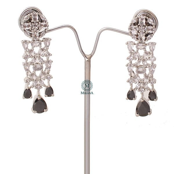 Brita Black CZ Designer Necklace Set