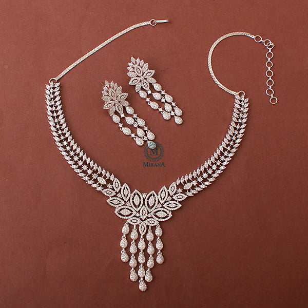 Silisha CZ Designer Necklace Set