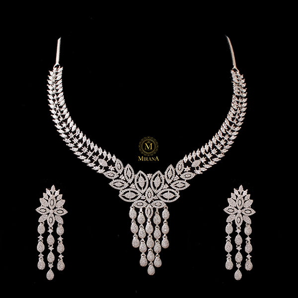 Silisha CZ Designer Necklace Set