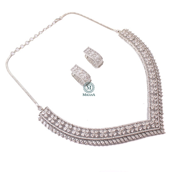 Zoey CZ Designer Necklace Set