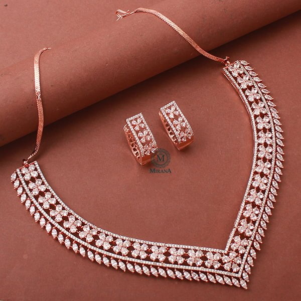 Zoey CZ Designer Necklace Set