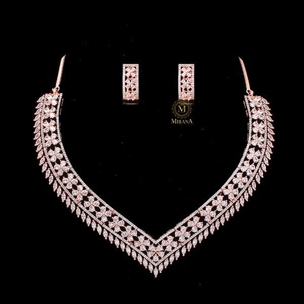 Zoey CZ Designer Necklace Set