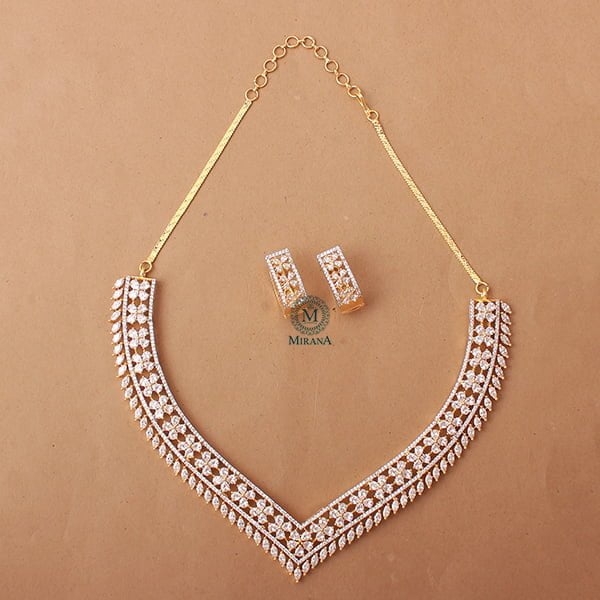 Zoey CZ Designer Necklace Set