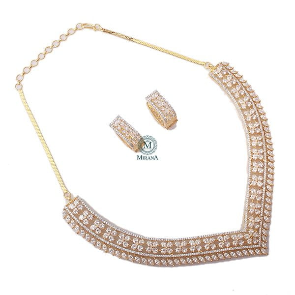 Zoey CZ Designer Necklace Set