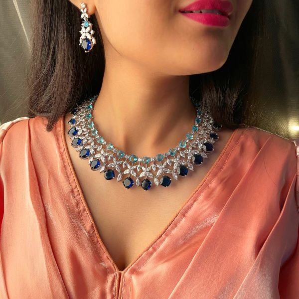 Sophie Multi CZ Designer Necklace Set