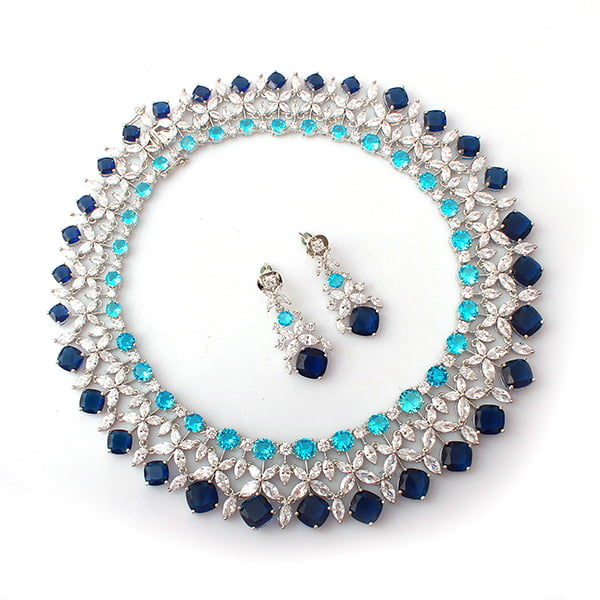 Sophie Multi CZ Designer Necklace Set