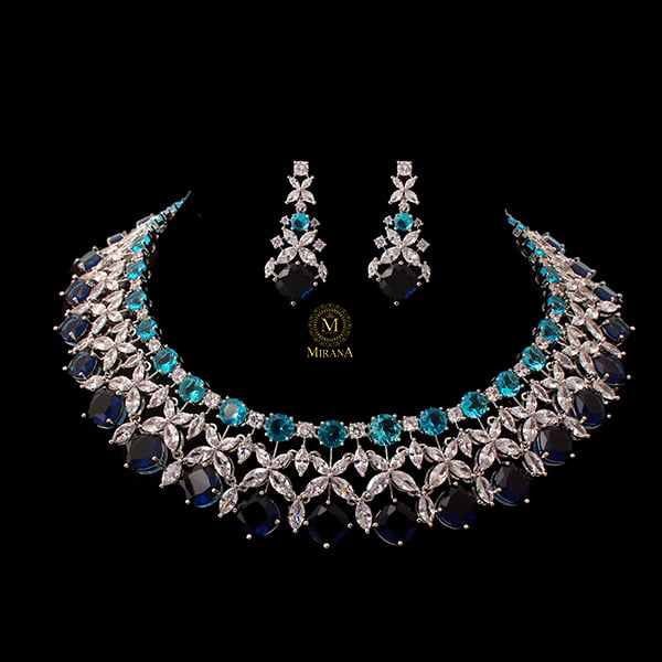 Sophie Multi CZ Designer Necklace Set