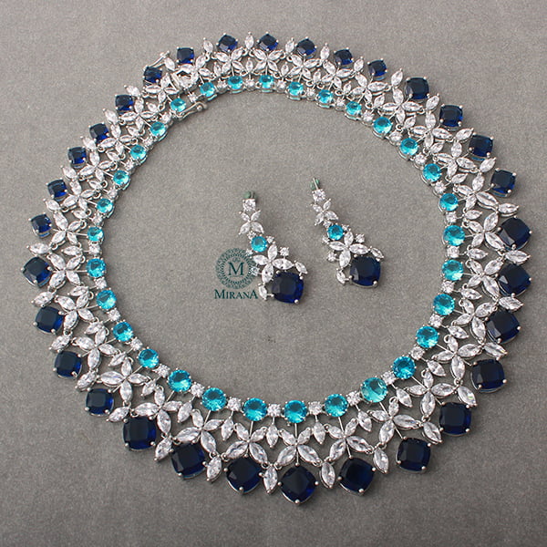 Sophie Multi CZ Designer Necklace Set