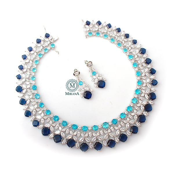 Sophie Multi CZ Designer Necklace Set