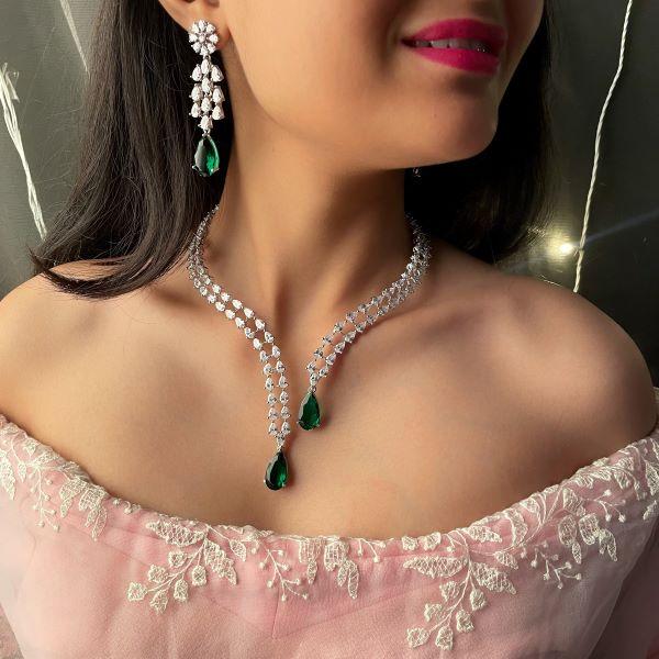 Christy CZ Designer Necklace Set