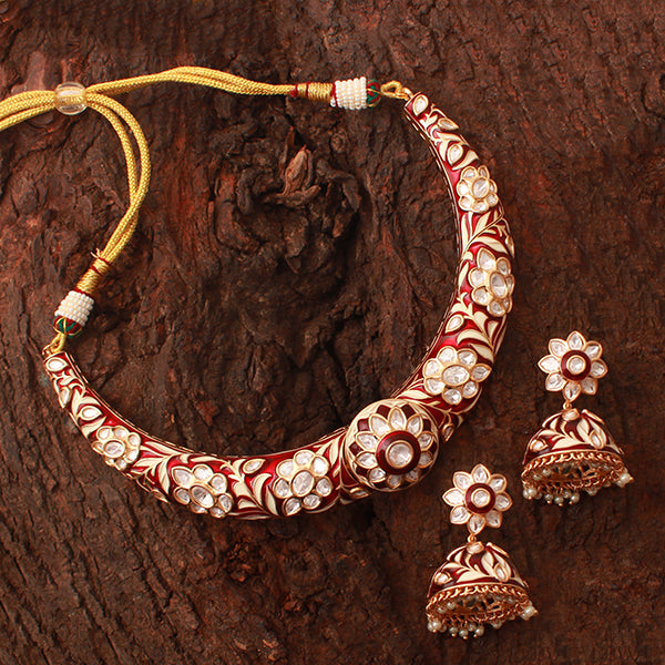 Devishi Polki Husli Designer Necklace Set