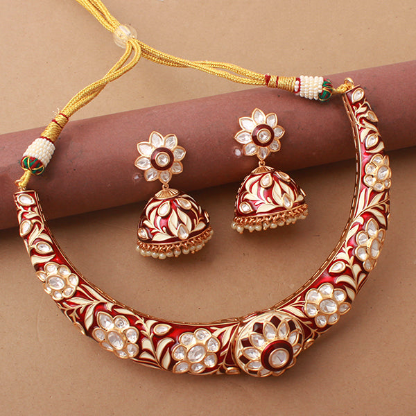Devishi Polki Husli Designer Necklace Set