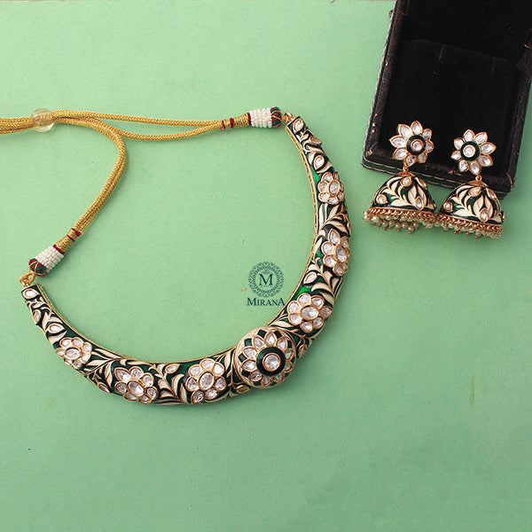 Devishi Polki Husli Designer Necklace Set