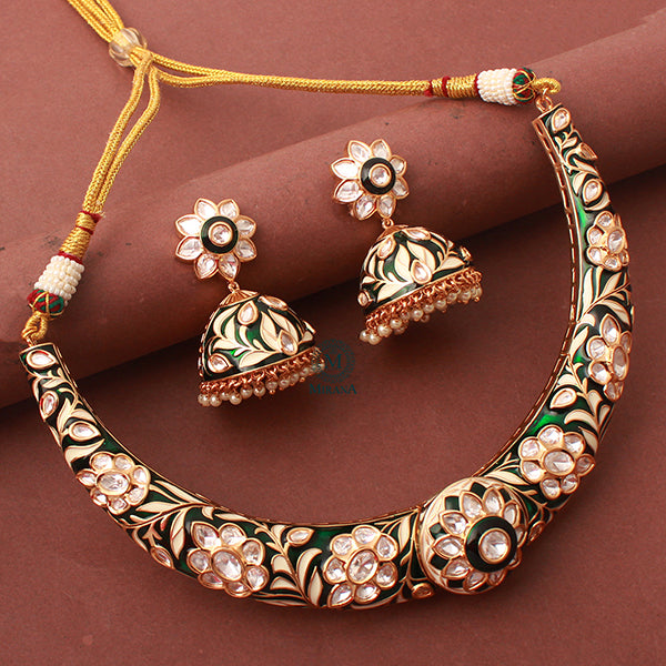 Devishi Polki Husli Designer Necklace Set