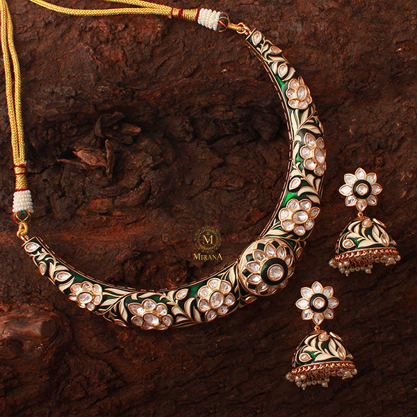 Devishi Polki Husli Designer Necklace Set