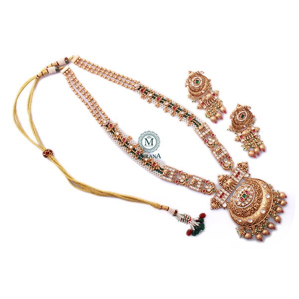 Neesha Multi Antique Long Necklace Set