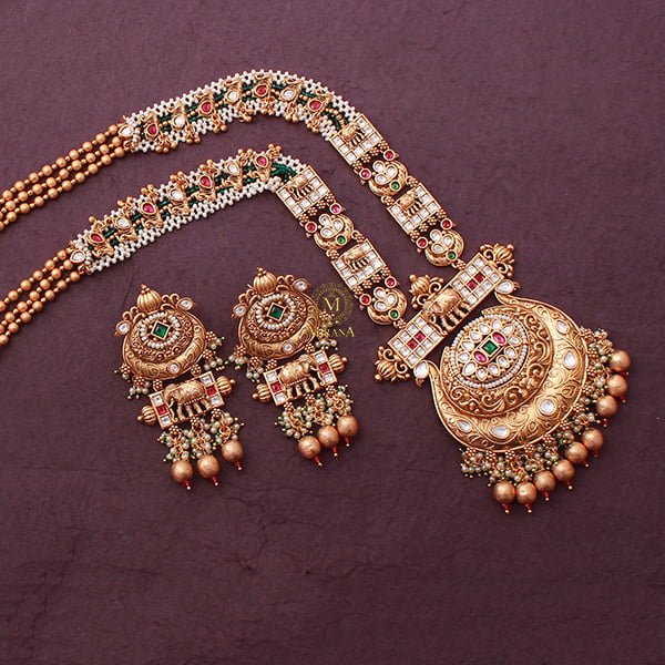 Neesha Multi Antique Long Necklace Set