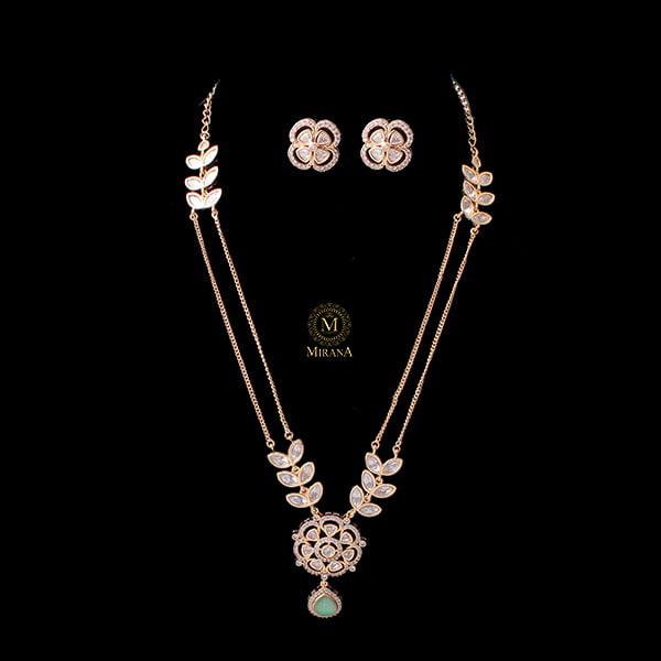 Paridhi Pastel Green Polki Necklace Set