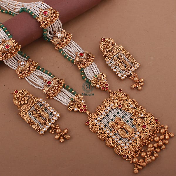 Jugni Multi Colour Antique Long Necklace Set