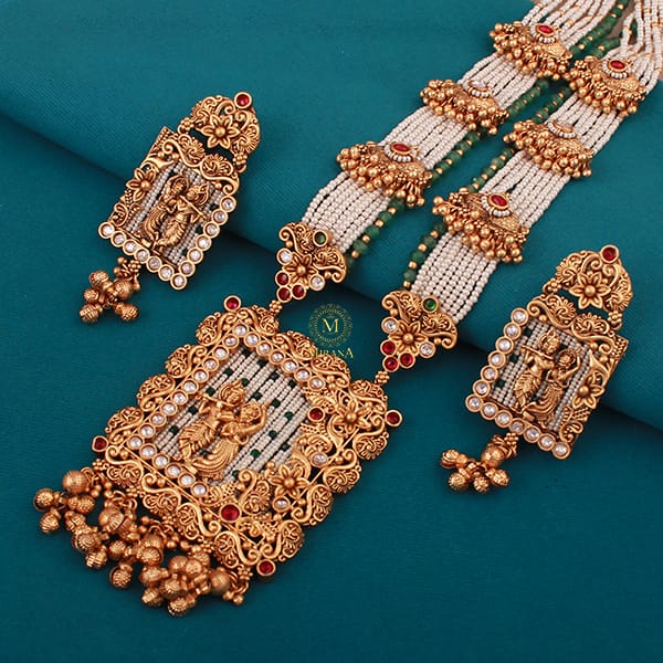 Jugni Multi Colour Antique Long Necklace Set