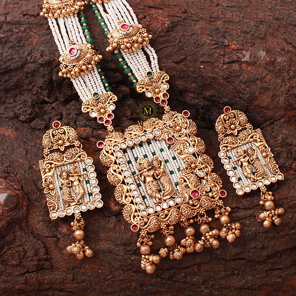 Jugni Multi Colour Antique Long Necklace Set