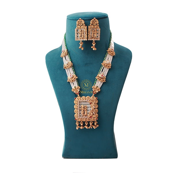 Jugni Multi Colour Antique Long Necklace Set