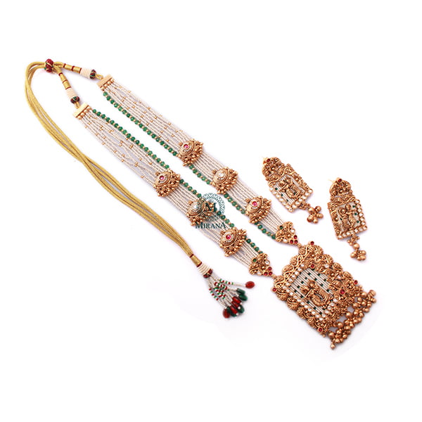 Jugni Multi Colour Antique Long Necklace Set