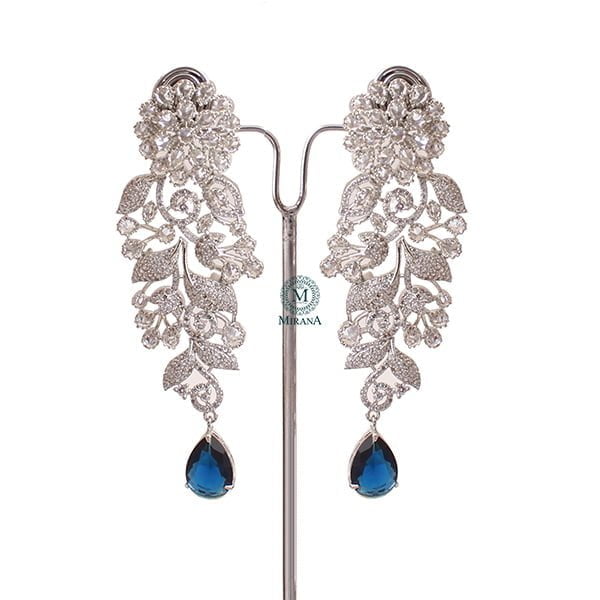 Layla Sapphire Blue Long Necklace Set