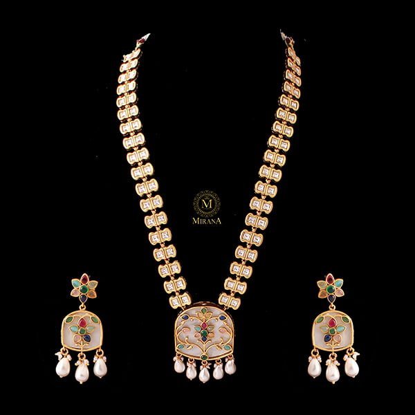 Bhavna Meenakari Polki Long Necklace Set