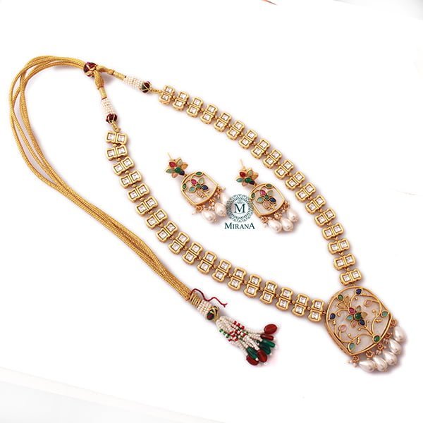 Bhavna Meenakari Polki Long Necklace Set