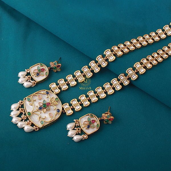 Bhavna Meenakari Polki Long Necklace Set