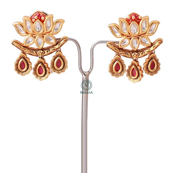 Kamla Ruby Polki Designer Necklace Set