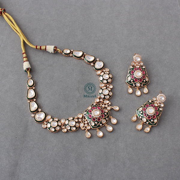 Sadhvi Polki Designer Necklace Set