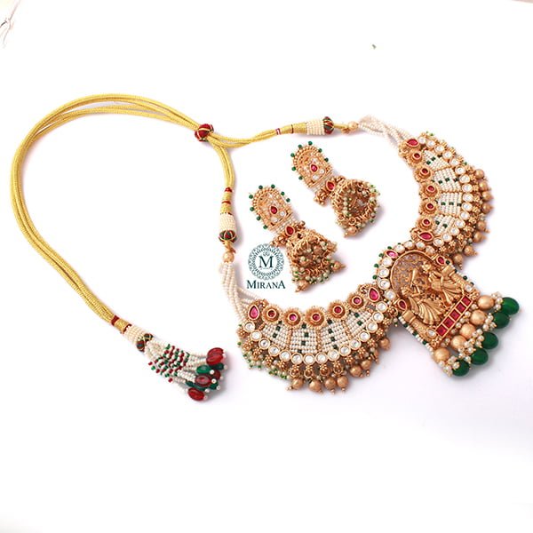 Shehnai Pearl Antique Designer Necklace Set