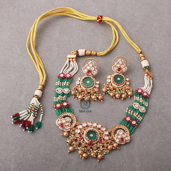 Litisha Multi Colour Antique Necklace Set