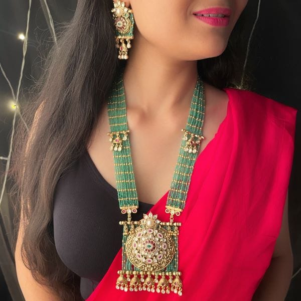 Idhaya Antique Designer Necklace Set