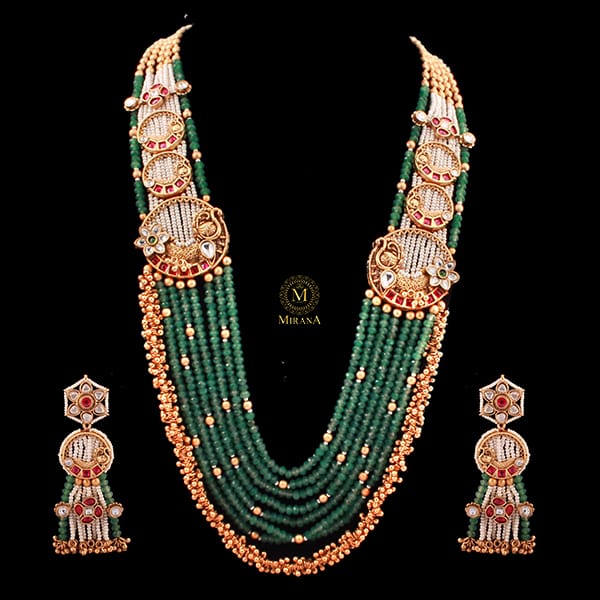 Phulkari Antique Designer Long Necklace Set