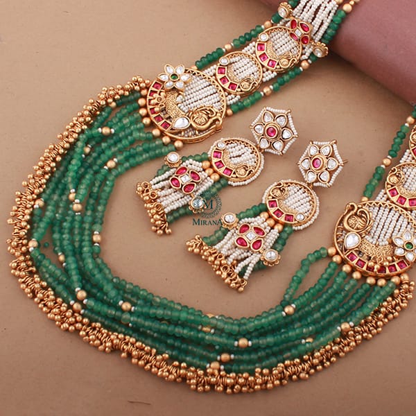 Phulkari Antique Designer Long Necklace Set