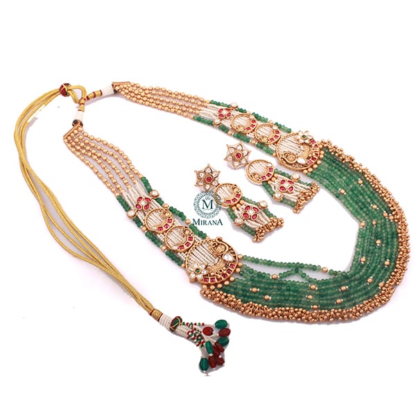 Phulkari Antique Designer Long Necklace Set