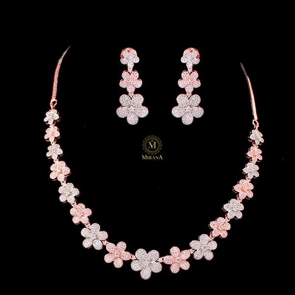 Florisha Dual Tone Necklace set