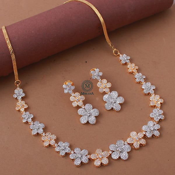 Florisha Dual Tone Necklace set