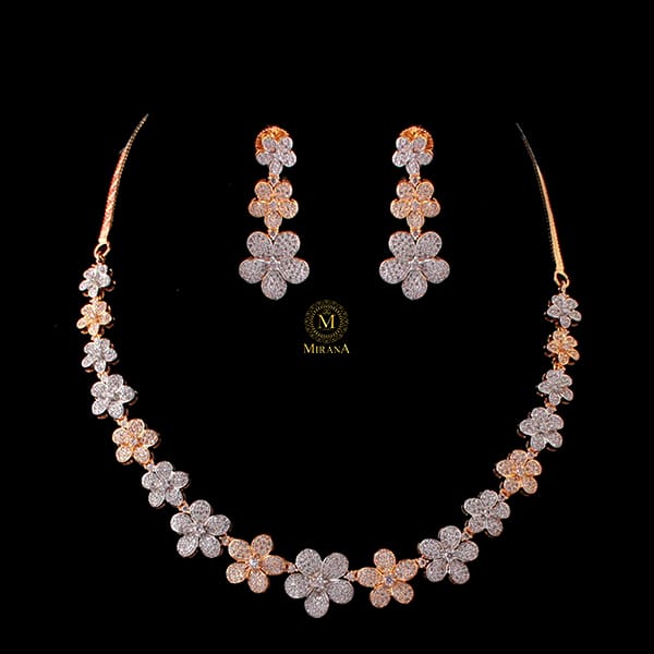 Florisha Dual Tone Necklace set