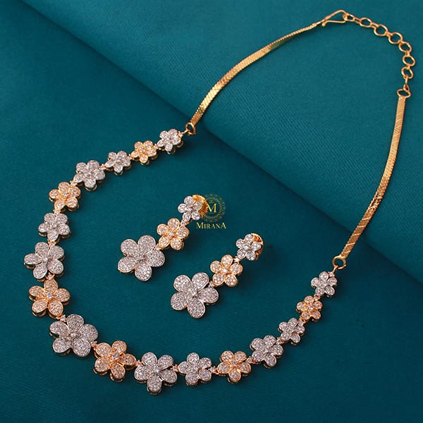 Florisha Dual Tone Necklace set