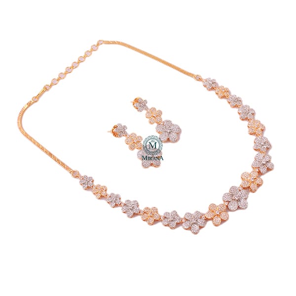 Florisha Dual Tone Necklace set